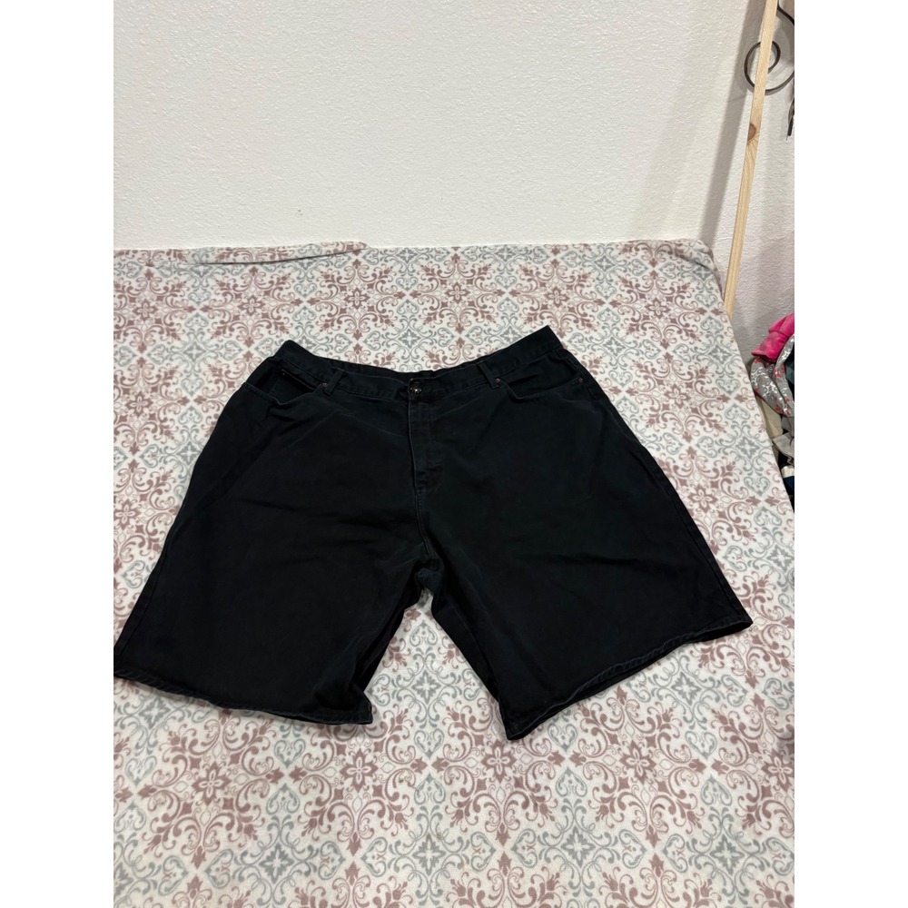 VTG Solo Semore Mens Black Denim Shorts 46 Vintage Made in USA 100%Cotton Casual
